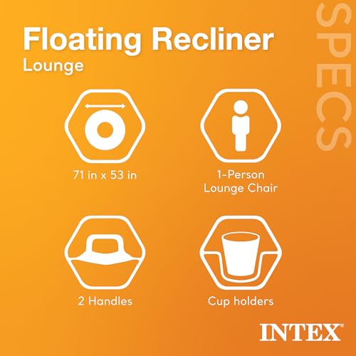 INTEX Adult Inflatable Pool Lounge Chairs, 2-Pack
