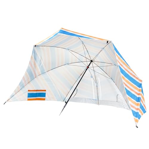UPWELL UPF 50+ Portable Beach Canopy with Sand Pockets