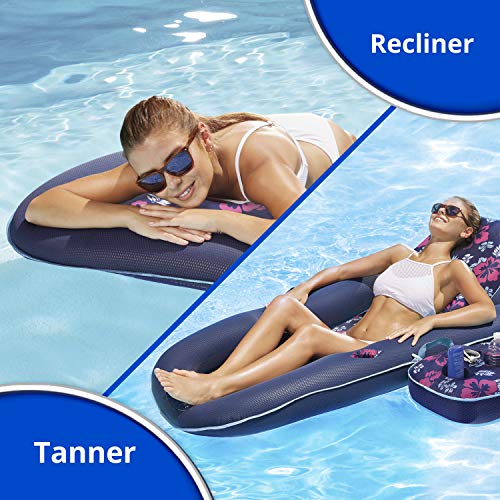 Aqua Campania XL 2-in-1 Pool Float Lounge with Cupholder