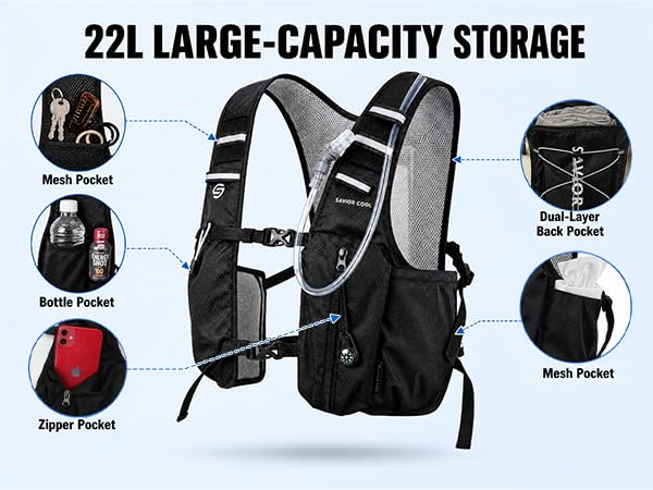 SAVIOR COOL Hydration Cooling Vest for Running & Hiking