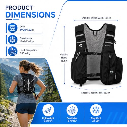 SAVIOR COOL Hydration Cooling Vest for Running & Hiking