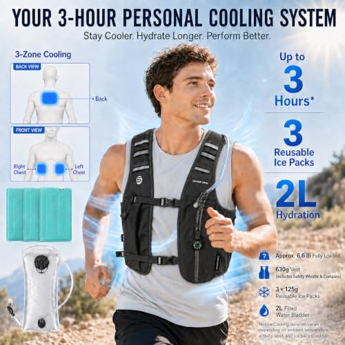 SAVIOR COOL Hydration Cooling Vest for Running & Hiking