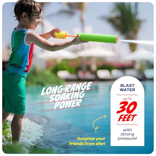 3-Pack Kids Water Blaster Guns for Pool & Outdoor Play