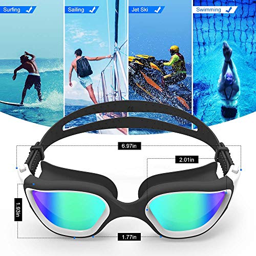 ZIONOR G1 Polarized Anti-Fog Swim Goggles for Adults