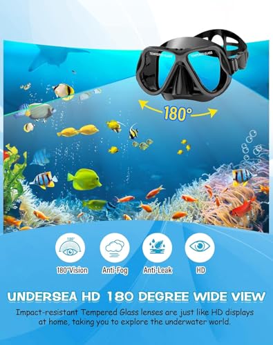 Greatever Dry Snorkel Mask Set for Adults & Kids