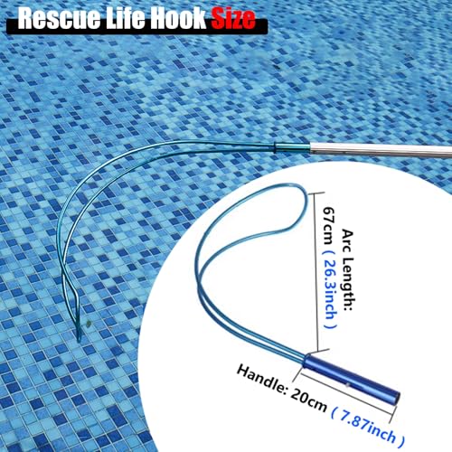 Telescoping Water Rescue Pole with Hook for Lifeguard Safety