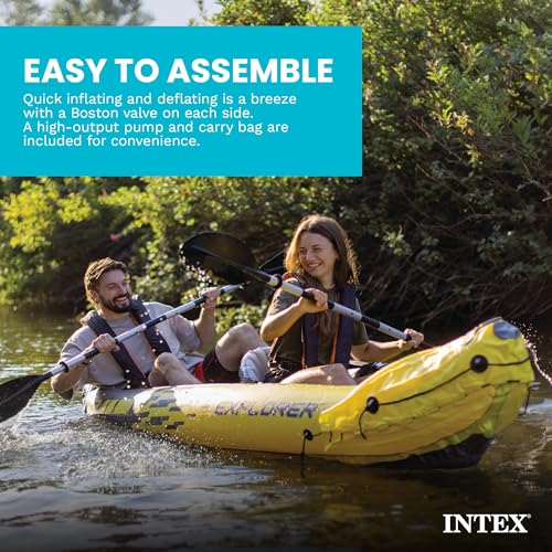 INTEX Explorer 2-Person Inflatable Kayak Set with Paddles & Pump