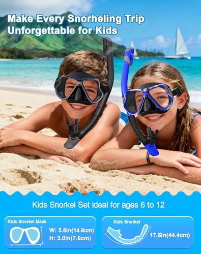 Greatever Dry Snorkel Mask Set for Adults & Kids