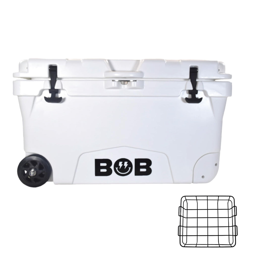 BOB THE COOLER CO 75 Qt Hard Cooler, Portable Rotomolded Travel Cooler with Heavy Duty Wheels, Leak-Proof, Great for Beach, Camping, Tailgating, Sports, & More