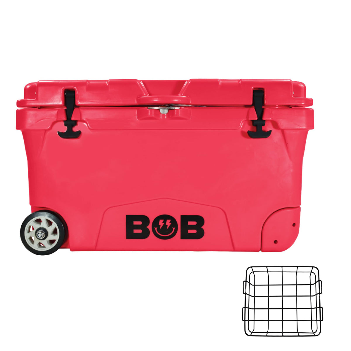 BOB THE COOLER CO 75 Qt Hard Cooler, Portable Rotomolded Travel Cooler with Heavy Duty Wheels, Leak-Proof, Great for Beach, Camping, Tailgating, Sports, & More