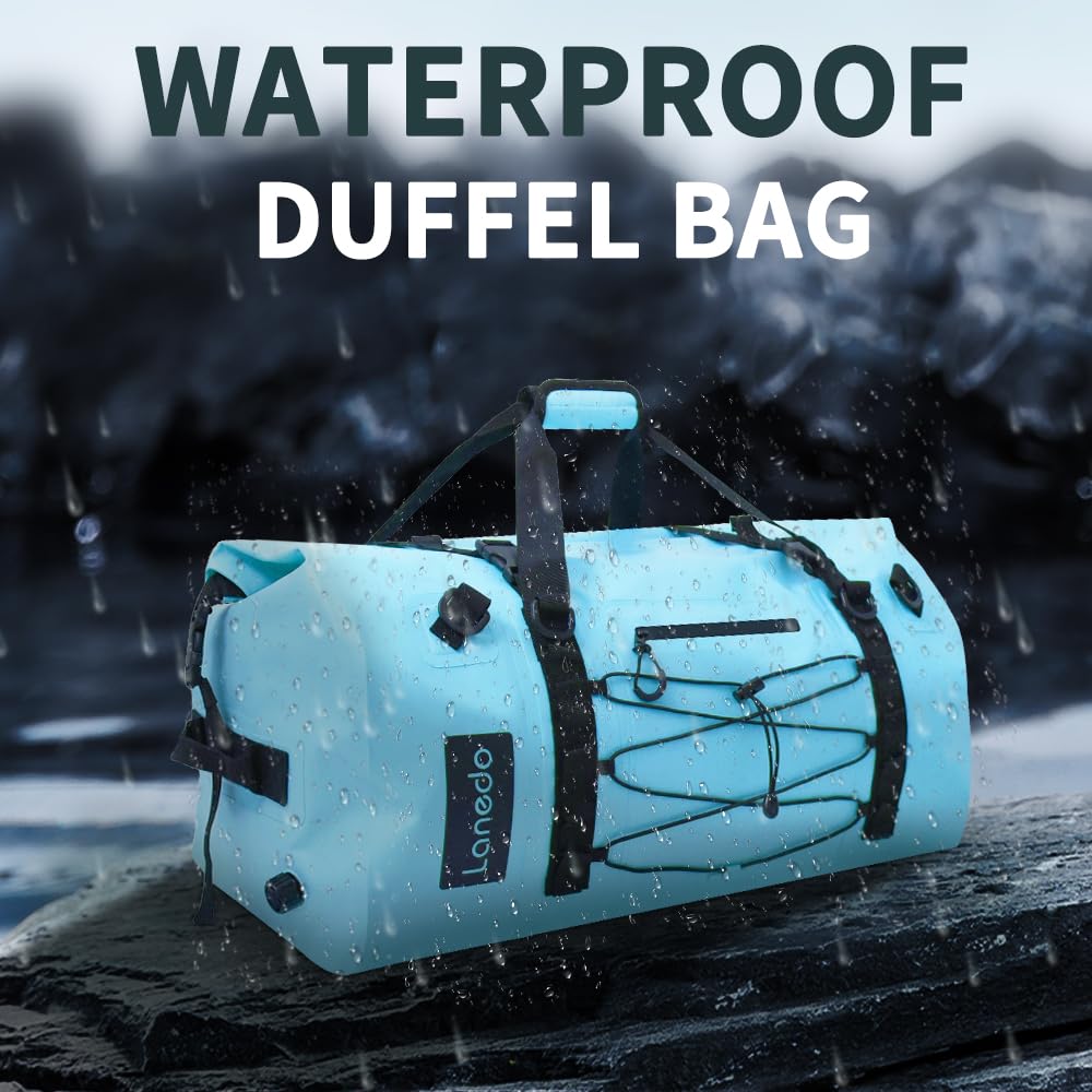 Lanedo 80L Dry Bag Large Waterproof Bag Roll-Top Heavy Duty Fishing Duffel Bag with Durable Straps & Handles for Kayaking Paddle boarding Boating Rafting Fishing Canoeing Camping