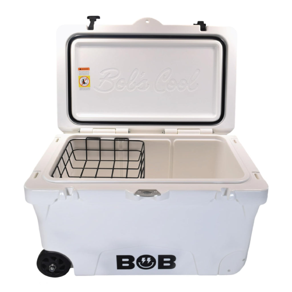 BOB THE COOLER CO 75 Qt Hard Cooler, Portable Rotomolded Travel Cooler with Heavy Duty Wheels, Leak-Proof, Great for Beach, Camping, Tailgating, Sports, & More