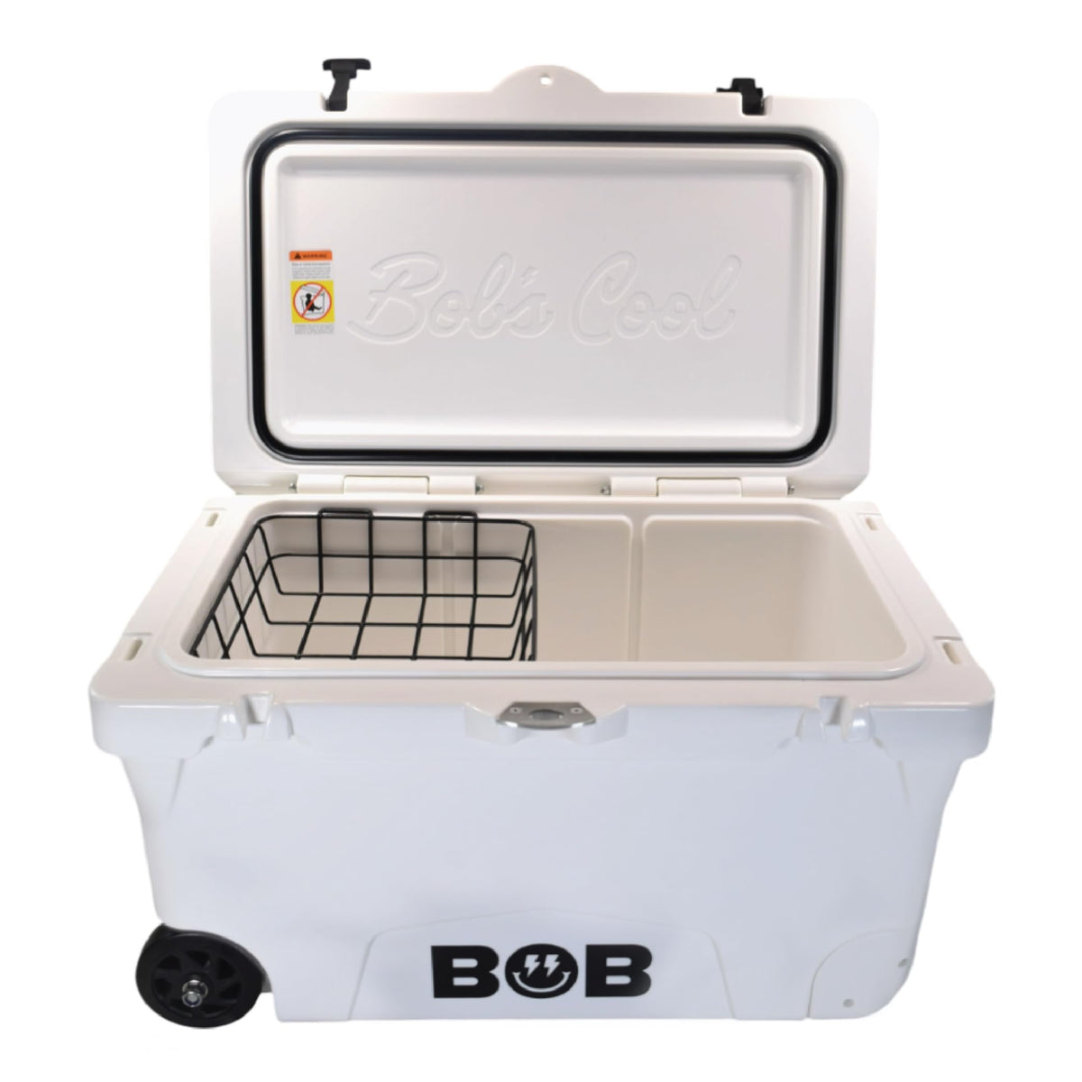 BOB THE COOLER CO 75 Qt Hard Cooler, Portable Rotomolded Travel Cooler with Heavy Duty Wheels, Leak-Proof, Great for Beach, Camping, Tailgating, Sports, & More