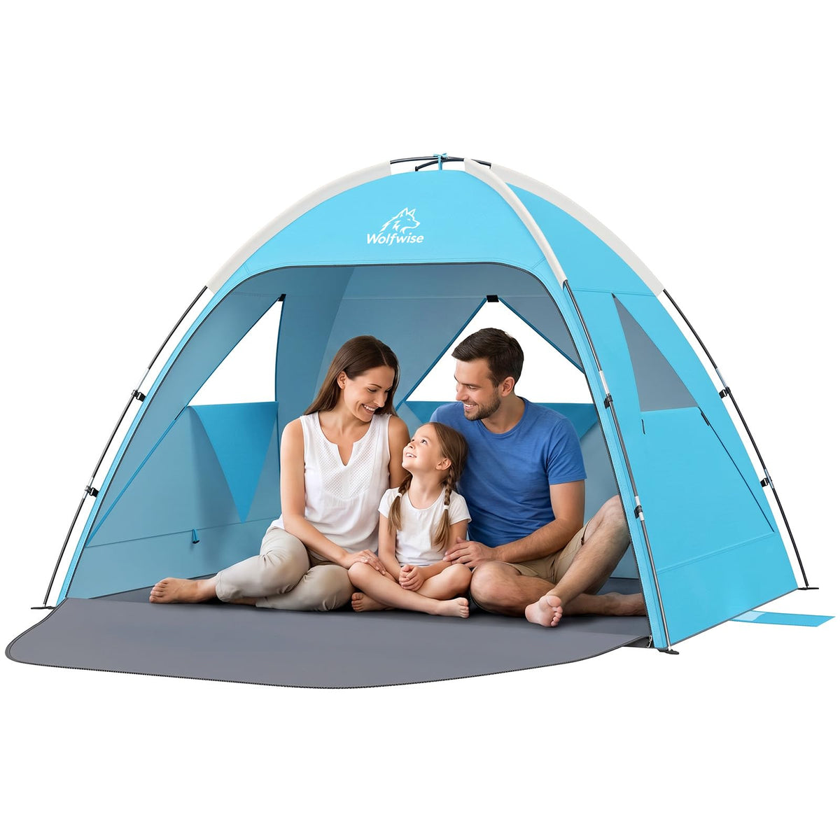 WolfWise Portable Beach Tent & Large Sunshade Cabana
