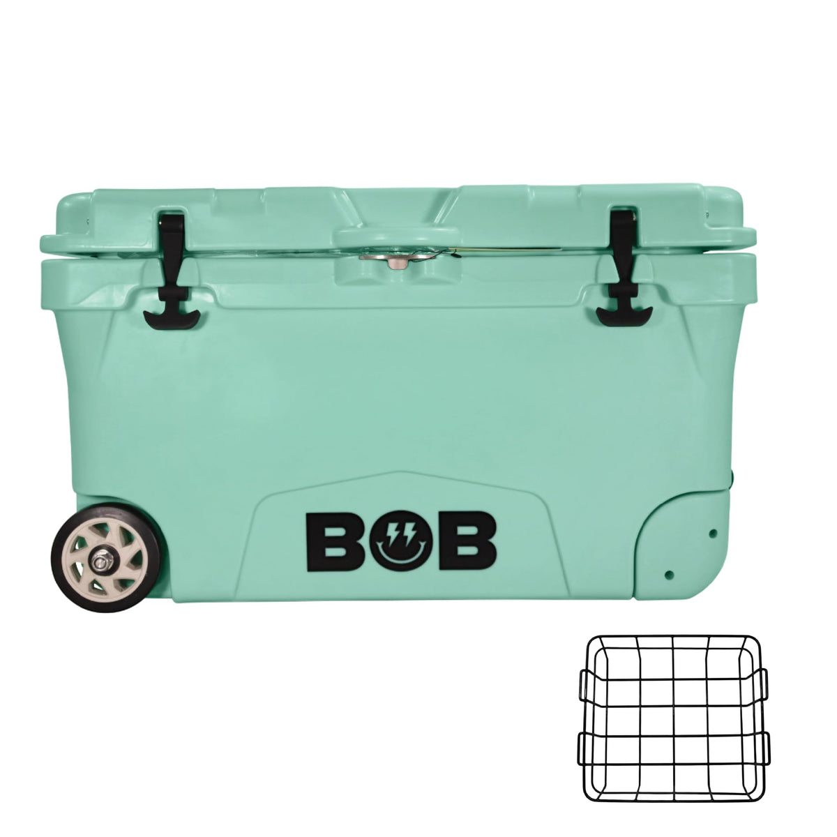 BOB THE COOLER CO 75 Qt Hard Cooler, Portable Rotomolded Travel Cooler with Heavy Duty Wheels, Leak-Proof, Great for Beach, Camping, Tailgating, Sports, & More