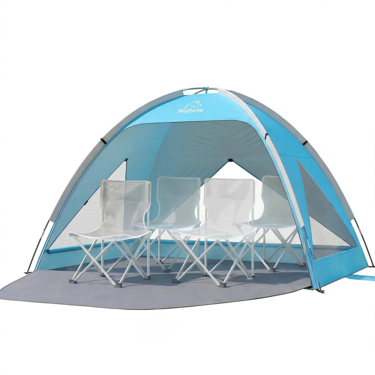 WolfWise Portable Beach Tent & Large Sunshade Cabana