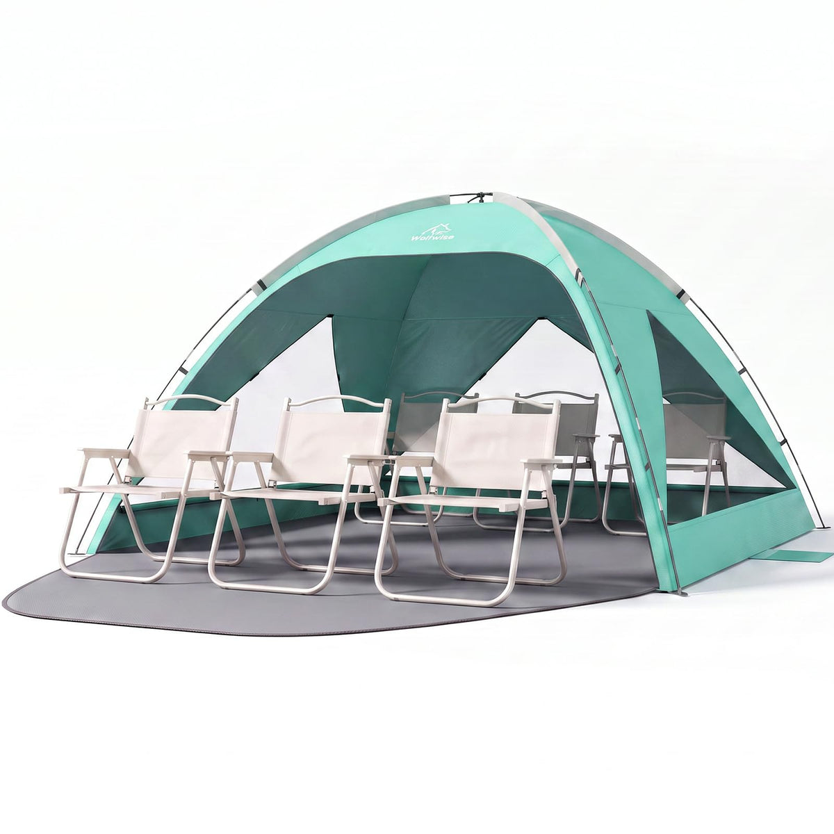 WolfWise Portable Beach Tent & Large Sunshade Cabana
