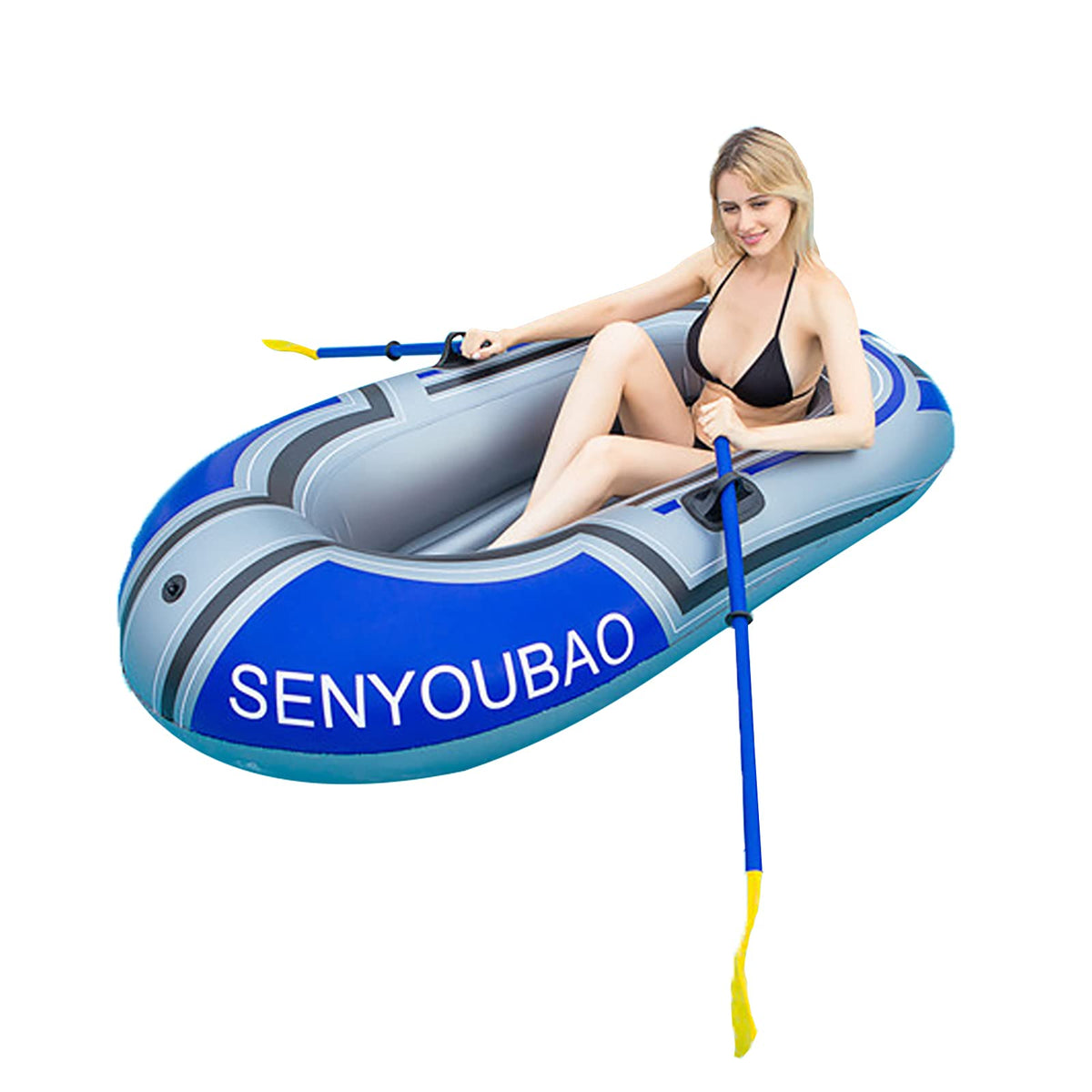 PLKO Inflatable Boat for Pool, Lake & Outdoor Recreation