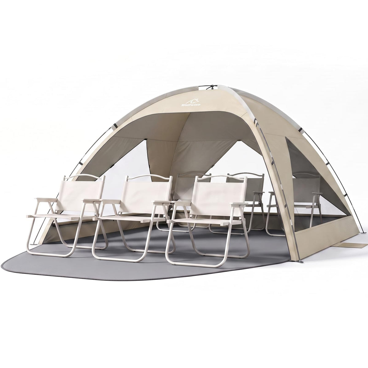 WolfWise Portable Beach Tent & Large Sunshade Cabana