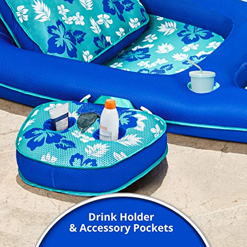 Aqua Campania XL 2-in-1 Pool Float Lounge with Cupholder