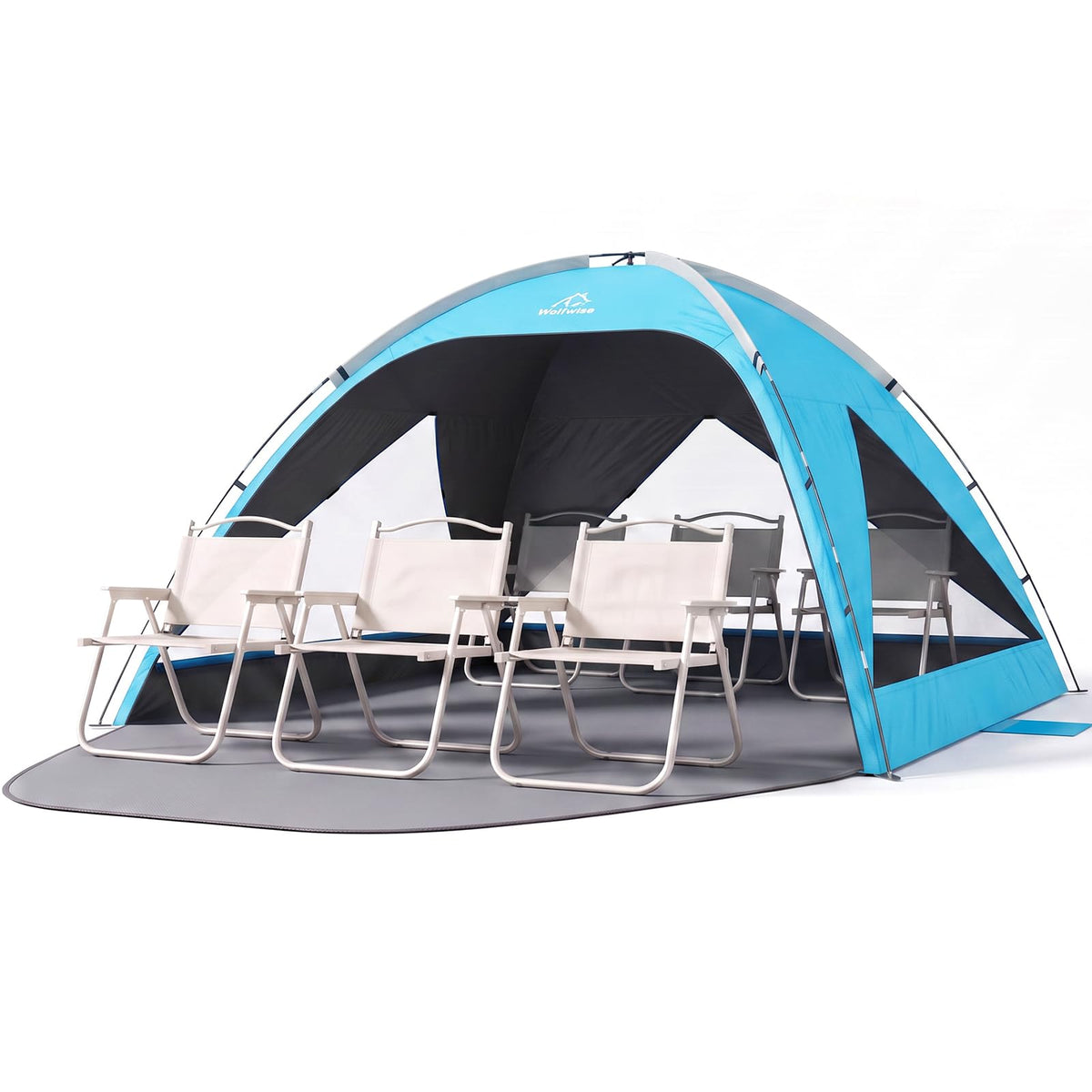 WolfWise Portable Beach Tent & Large Sunshade Cabana