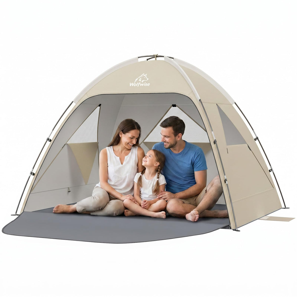 WolfWise Portable Beach Tent & Large Sunshade Cabana