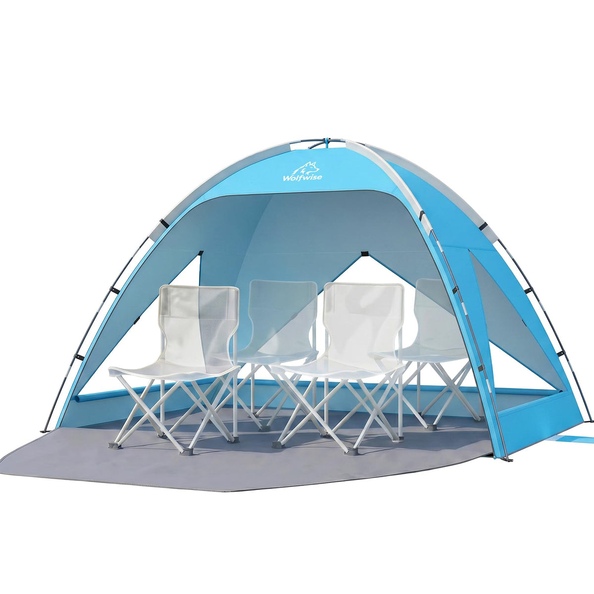 WolfWise Portable Beach Tent & Large Sunshade Cabana