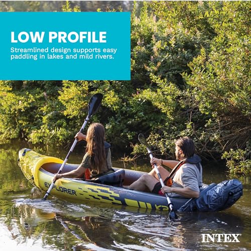 INTEX Explorer 2-Person Inflatable Kayak Set with Paddles & Pump
