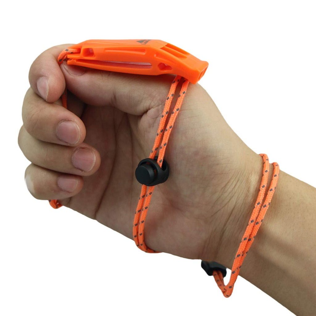 LuxoGear Emergency Safety Whistles with Lanyards, 2-Pack