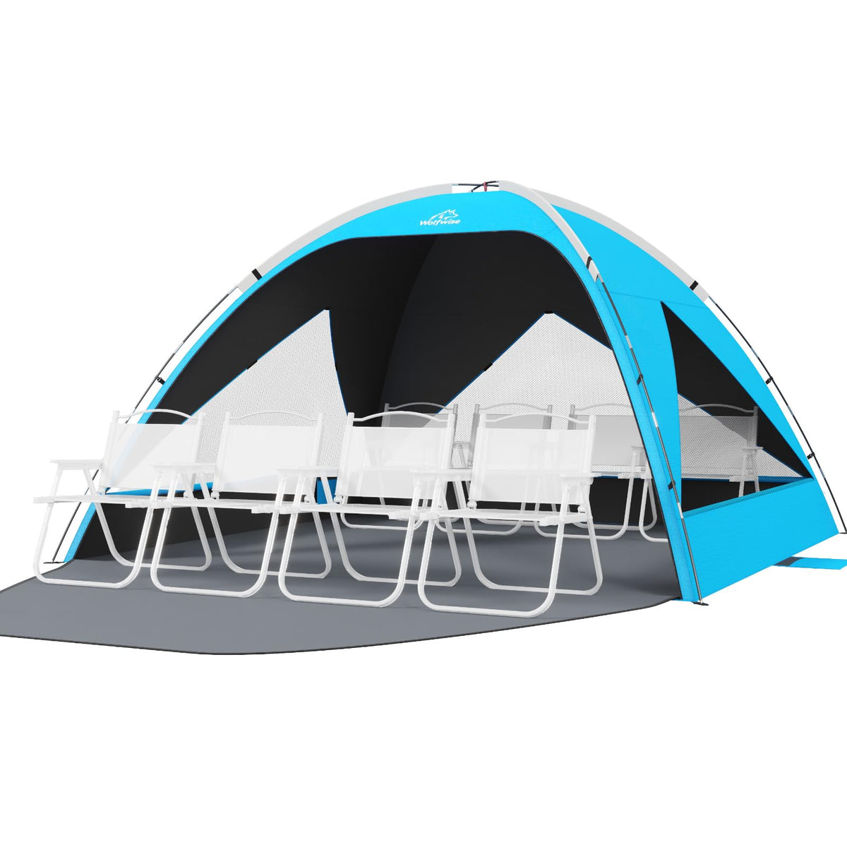 WolfWise Portable Beach Tent & Large Sunshade Cabana