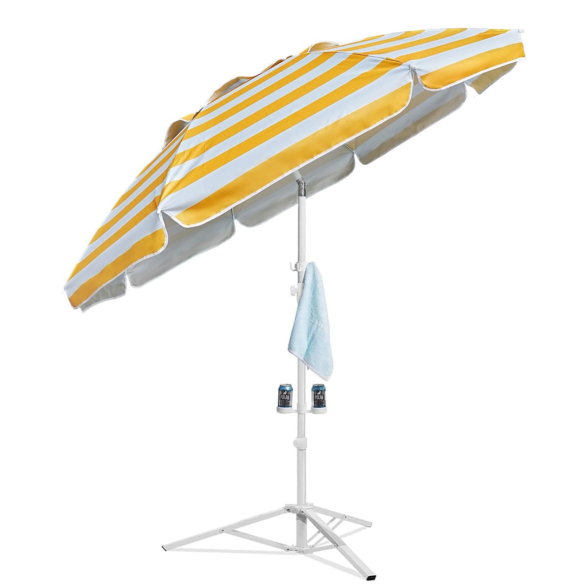 AMMSUN 6.5-Ft Portable Shade Umbrella with Stand