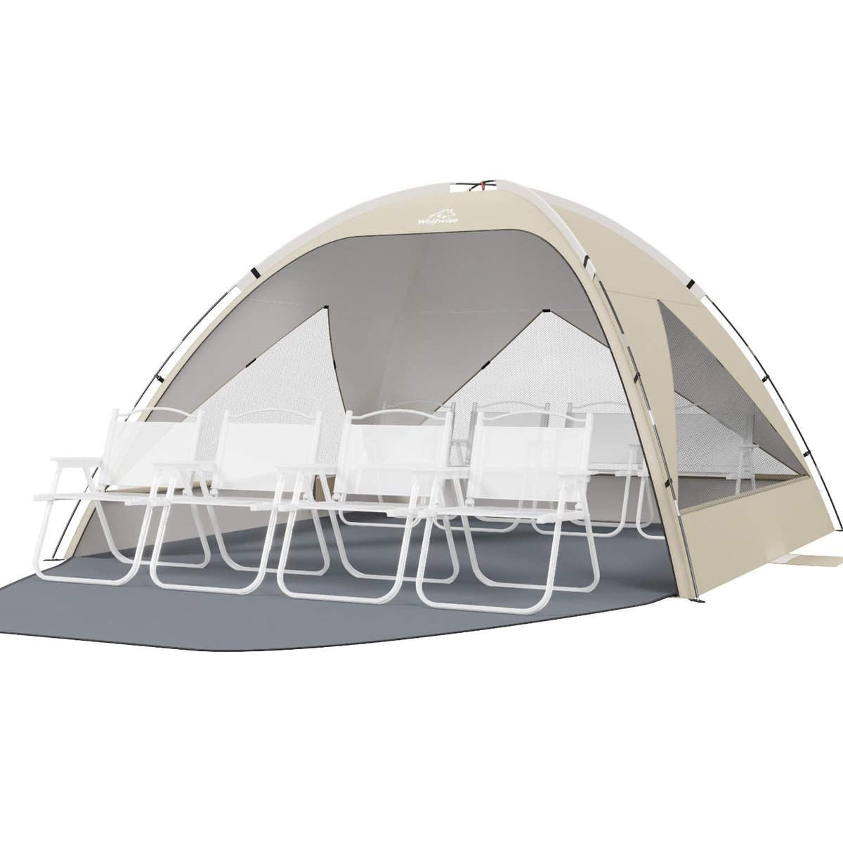 WolfWise Portable Beach Tent & Large Sunshade Cabana