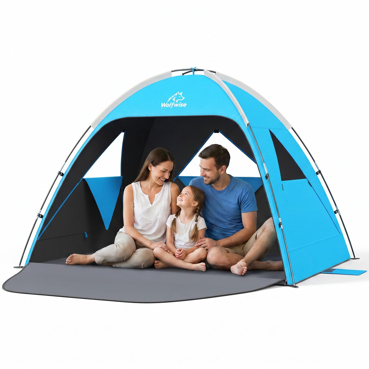 WolfWise Portable Beach Tent & Large Sunshade Cabana