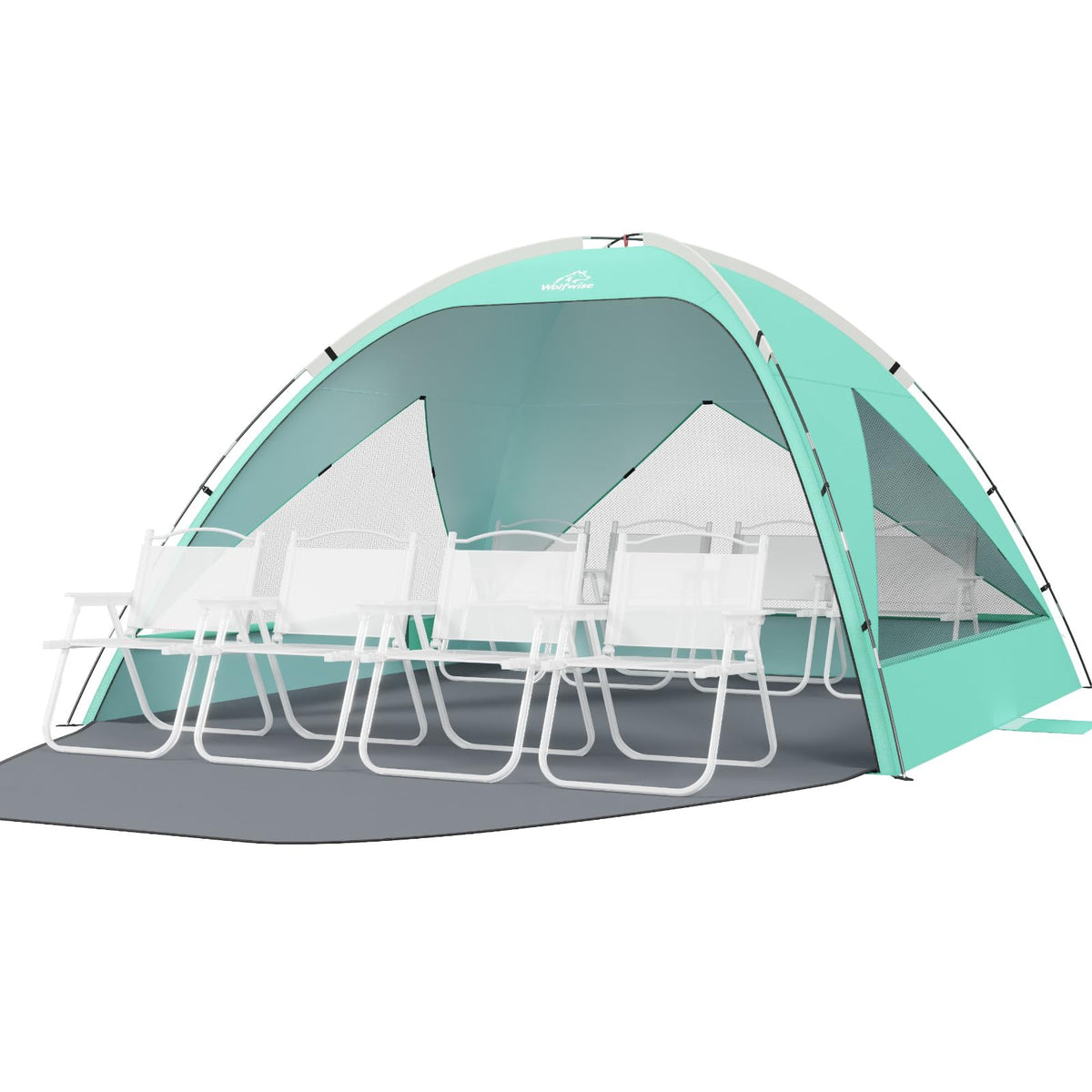WolfWise Portable Beach Tent & Large Sunshade Cabana
