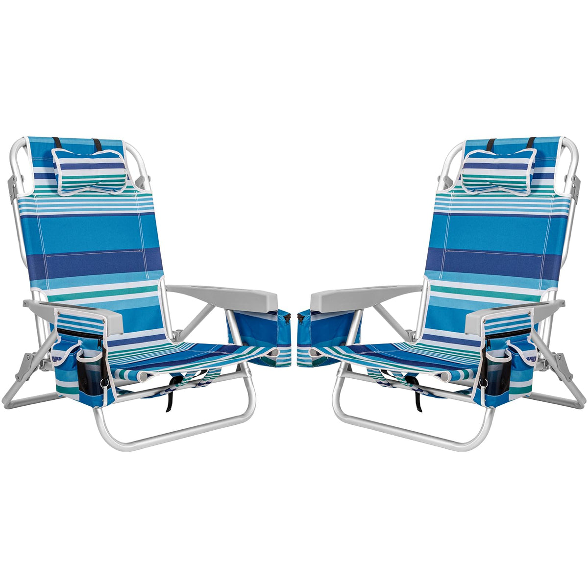Romswi Extra-Wide Beach Chair for Outdoor Relaxation