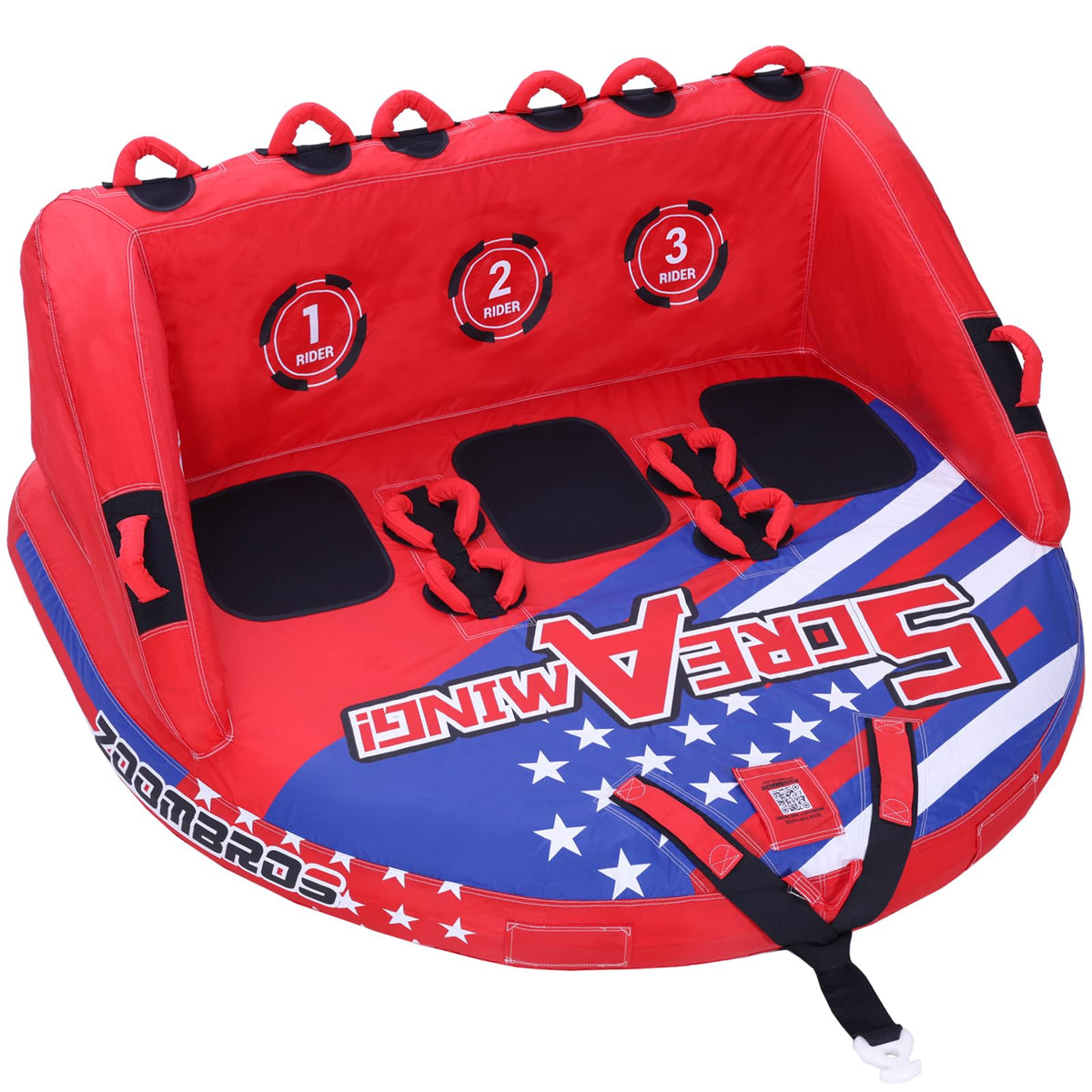 ZOOMBROS 2–3 Person Sofa-Style Towable Tube for Boating