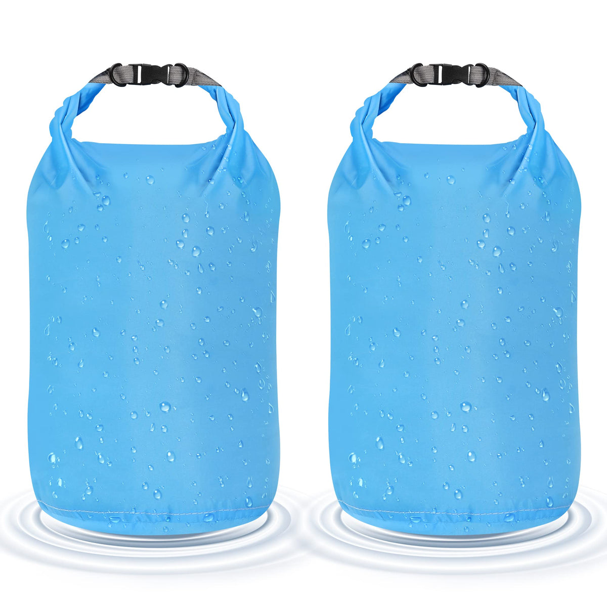 Desoto Waterproof Dry Bag 2 packs, 2L/5L/10L/20L/40L/70L Dry Sack Lightweight Portable, Dry Storage Bag to Keep Gear Dry Clean for Kayaking, Gym, Hiking, Swimming, Camping