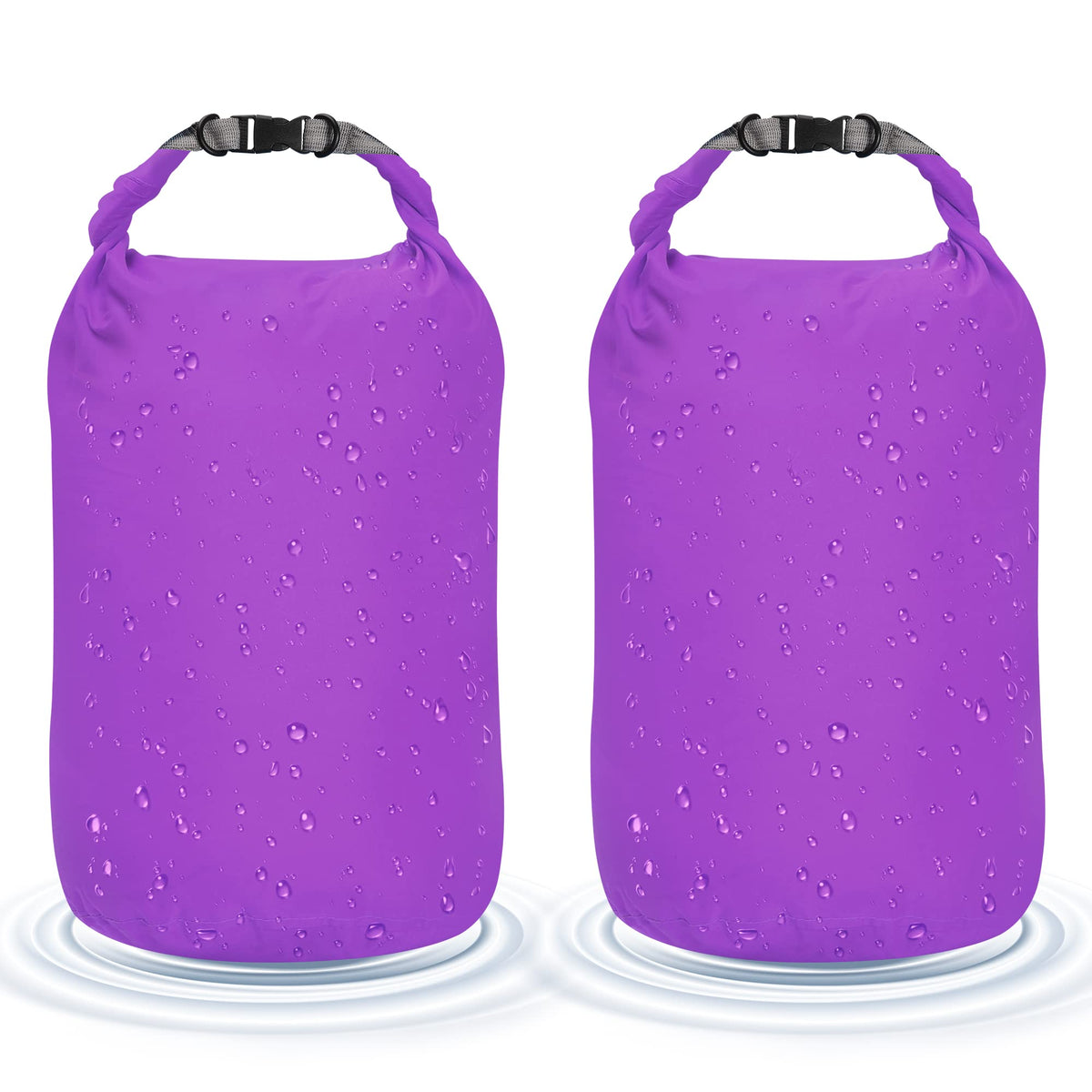 Desoto Waterproof Dry Bag 2 packs, 2L/5L/10L/20L/40L/70L Dry Sack Lightweight Portable, Dry Storage Bag to Keep Gear Dry Clean for Kayaking, Gym, Hiking, Swimming, Camping