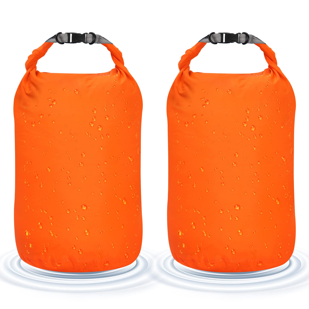 Desoto Waterproof Dry Bag 2 packs, 2L/5L/10L/20L/40L/70L Dry Sack Lightweight Portable, Dry Storage Bag to Keep Gear Dry Clean for Kayaking, Gym, Hiking, Swimming, Camping