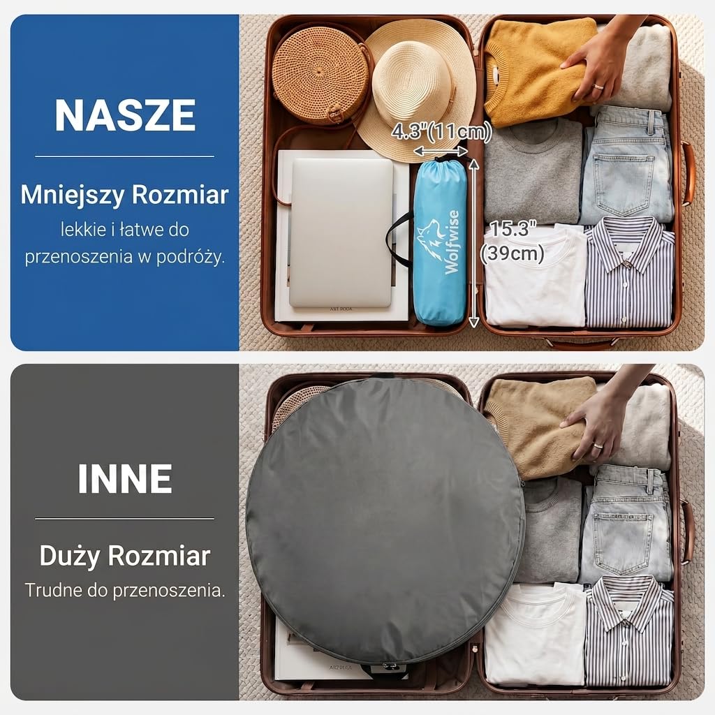 WolfWise Portable Beach Tent & Large Sunshade Cabana