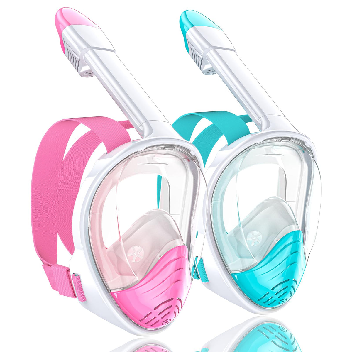 QingSong Full-Face Snorkel Mask with 180° View & Camera Mount