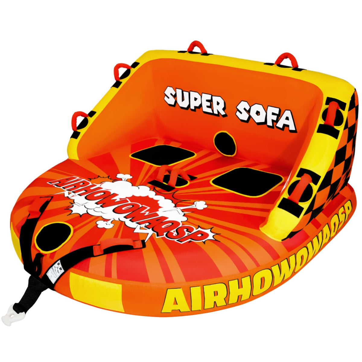 Airhowowaqsp 1–4 Person Super Sofa Towable Boat Tube