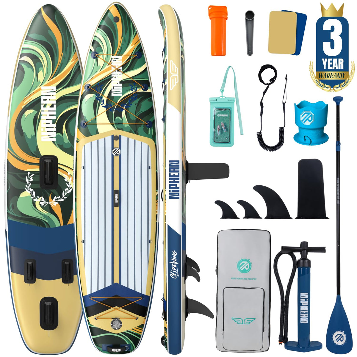 Niphean XL Inflatable Paddle Board for 2+1 Riders
