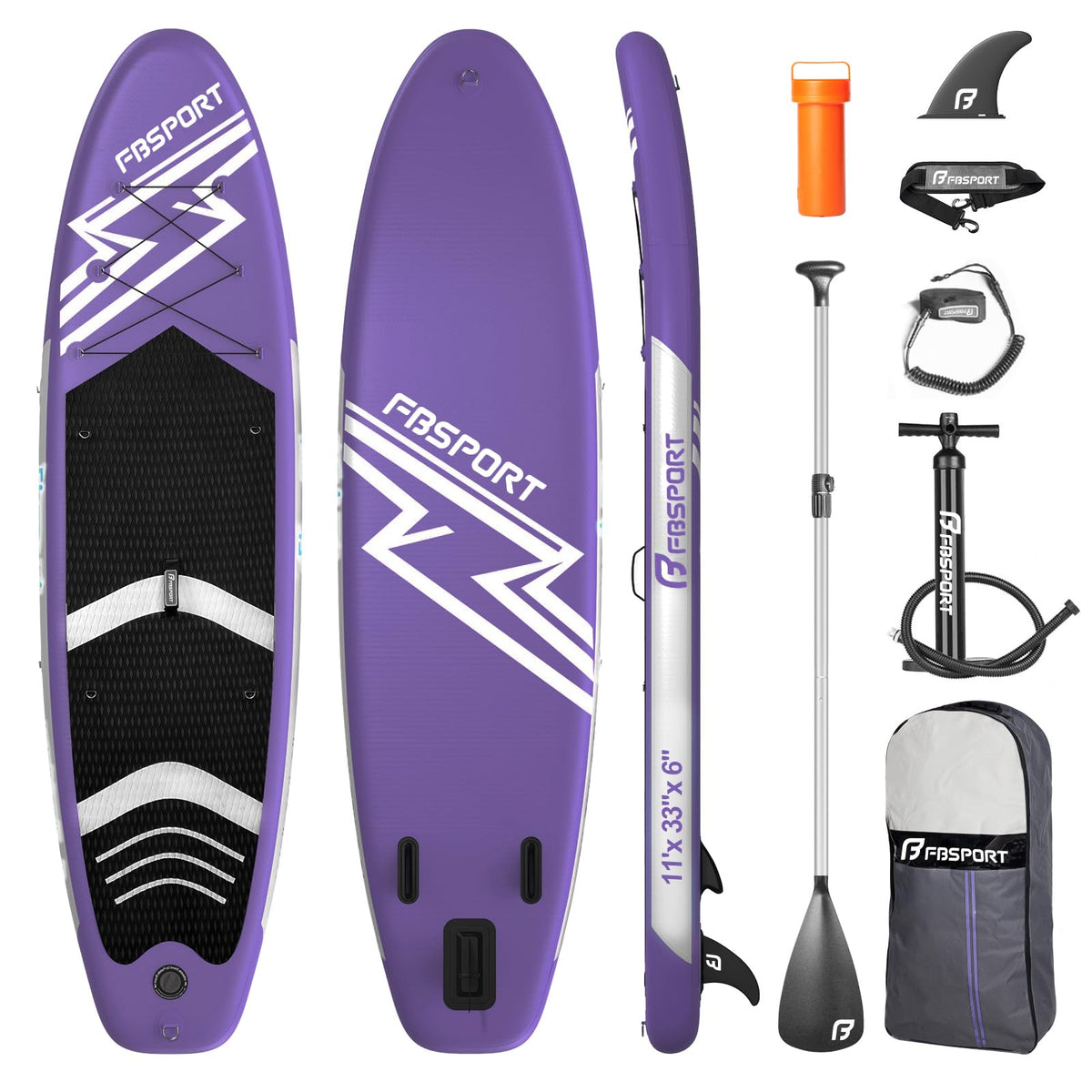 FBSPORT 11-Ft Inflatable Stand-Up Paddle Board Set