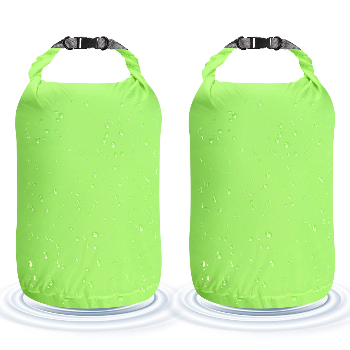 Desoto Waterproof Dry Bag 2 packs, 2L/5L/10L/20L/40L/70L Dry Sack Lightweight Portable, Dry Storage Bag to Keep Gear Dry Clean for Kayaking, Gym, Hiking, Swimming, Camping