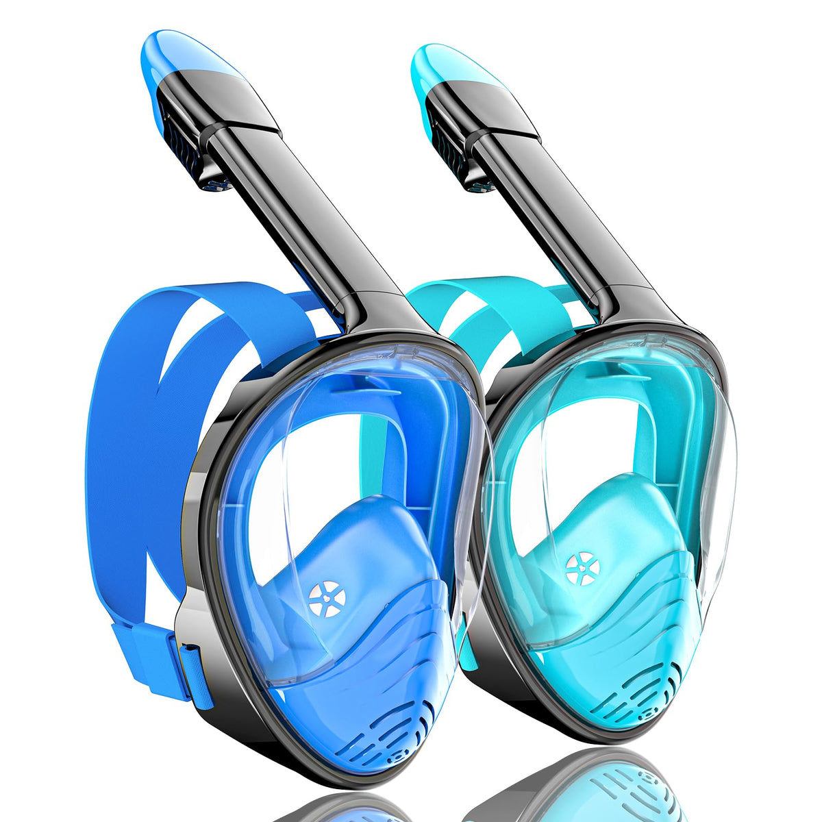 QingSong Full-Face Snorkel Mask with 180° View & Camera Mount
