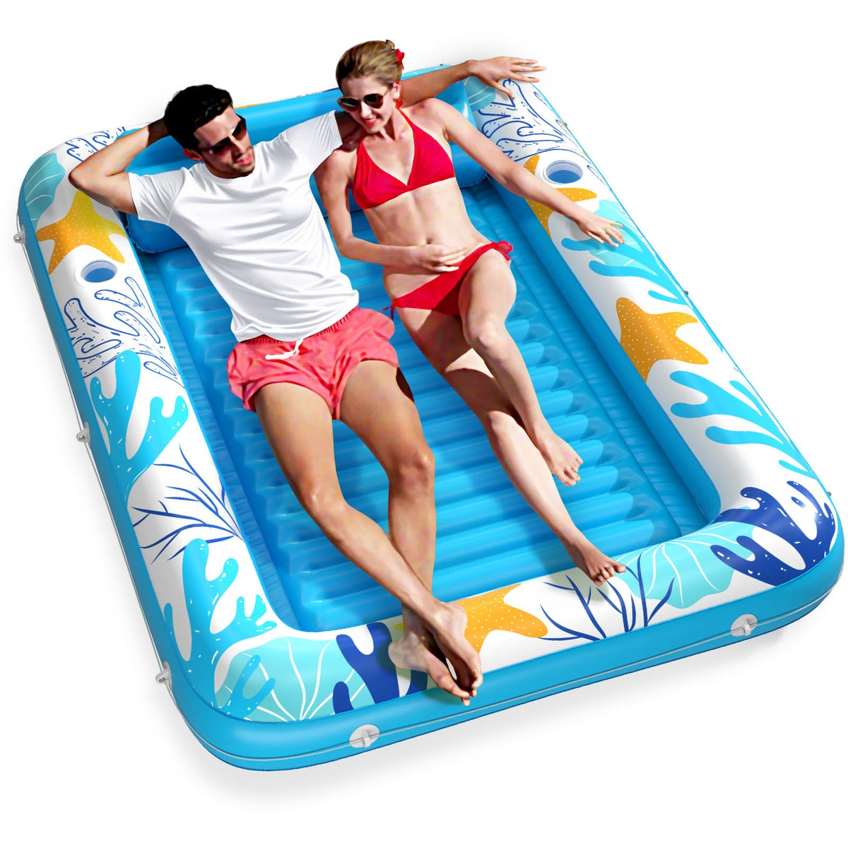 Jasonwell 4-in-1 Inflatable Tanning Pool Lounger Float
