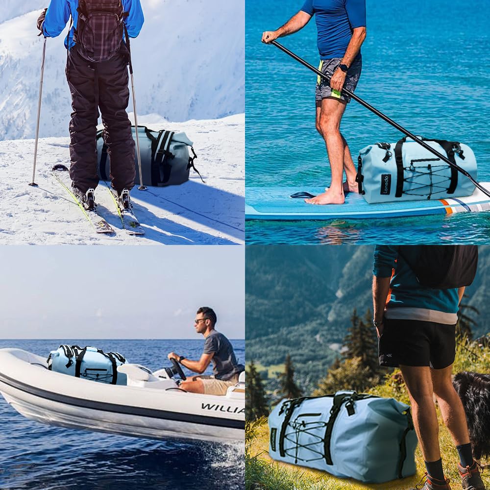 Lanedo 80L Dry Bag Large Waterproof Bag Roll-Top Heavy Duty Fishing Duffel Bag with Durable Straps & Handles for Kayaking Paddle boarding Boating Rafting Fishing Canoeing Camping