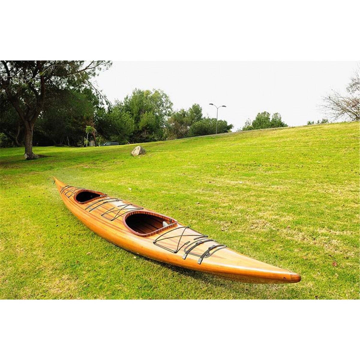 Old Modern Handicrafts 19-Ft 2-Person Wooden Tandem Kayak