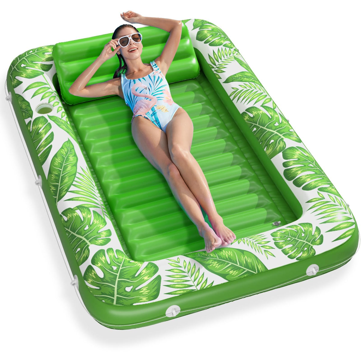 Jasonwell 4-in-1 Inflatable Tanning Pool Lounger Float